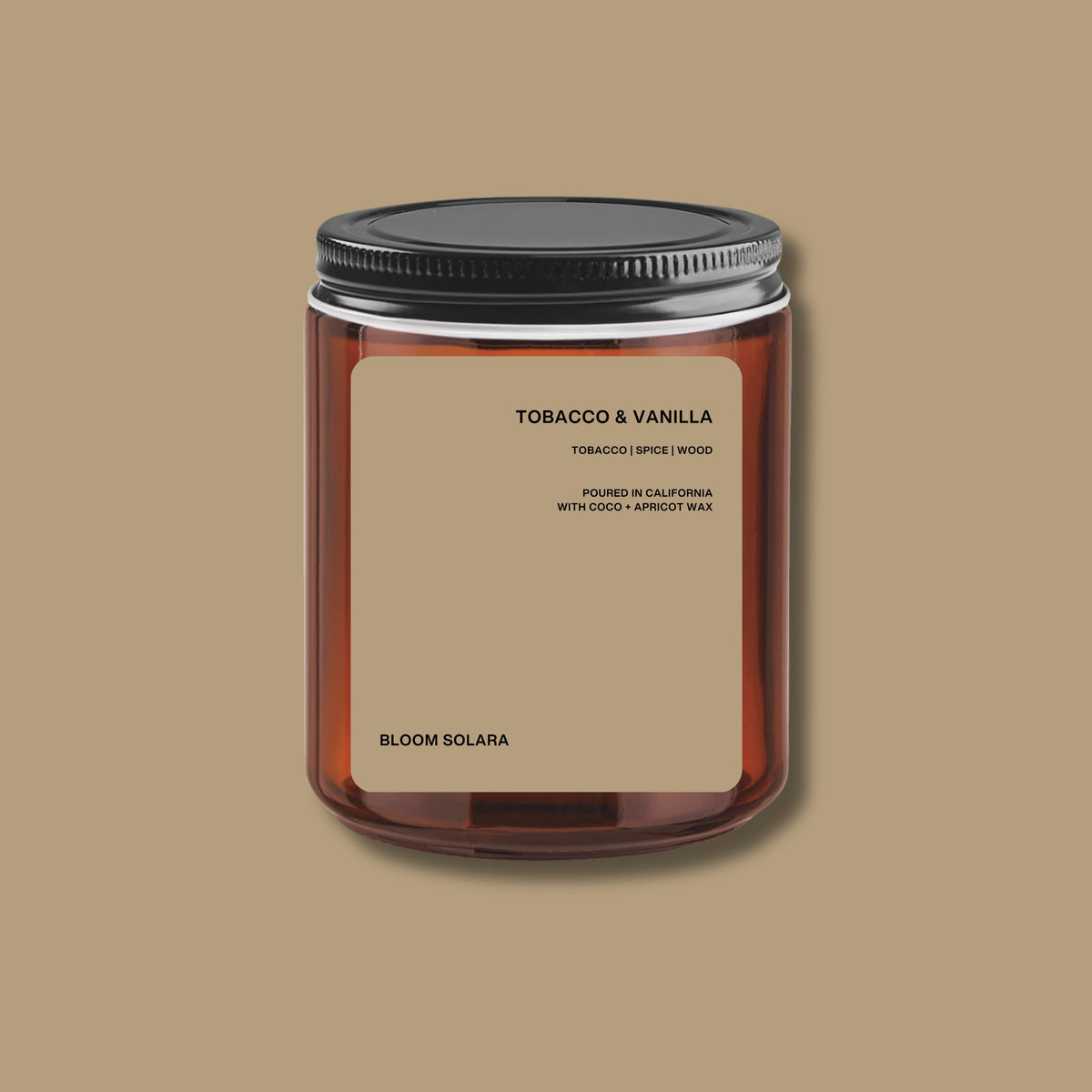 Tobacco & Vanilla Single Wick Candle
